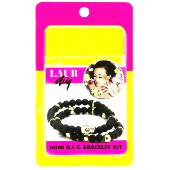 Jewelry Making Kit LaurDIY Black Gold Stretch Bracelet Mini DIY NISP - Picture 6 of 6